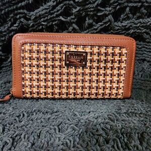 Corello Brown and Tan Woven Wallet